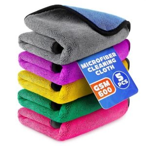 multipurpose microfiber cleaning towels (pack of 5)